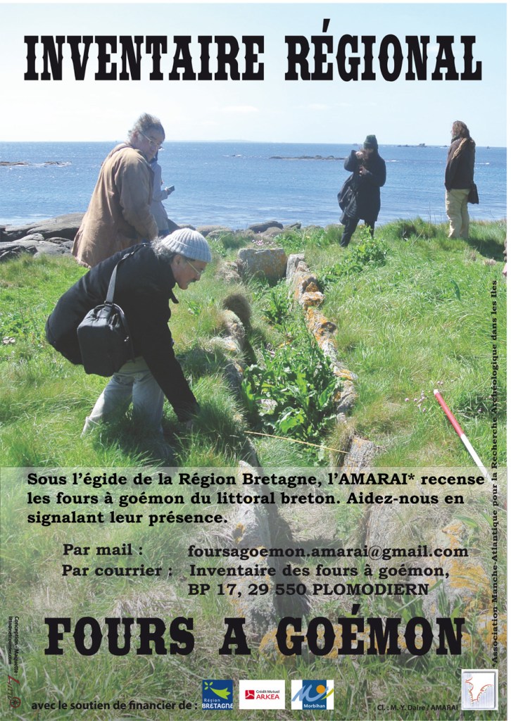 Assistances scientifique et technique au programme d&rsquo;inventaire des fours à goémon de&nbsp;Bretagne